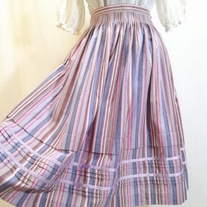 Colorful stripes vintage cotton skirt