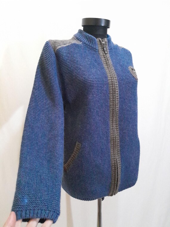 Vintage Wool Blend Cardigan, Women Zipper Sweater - Etsy Canada