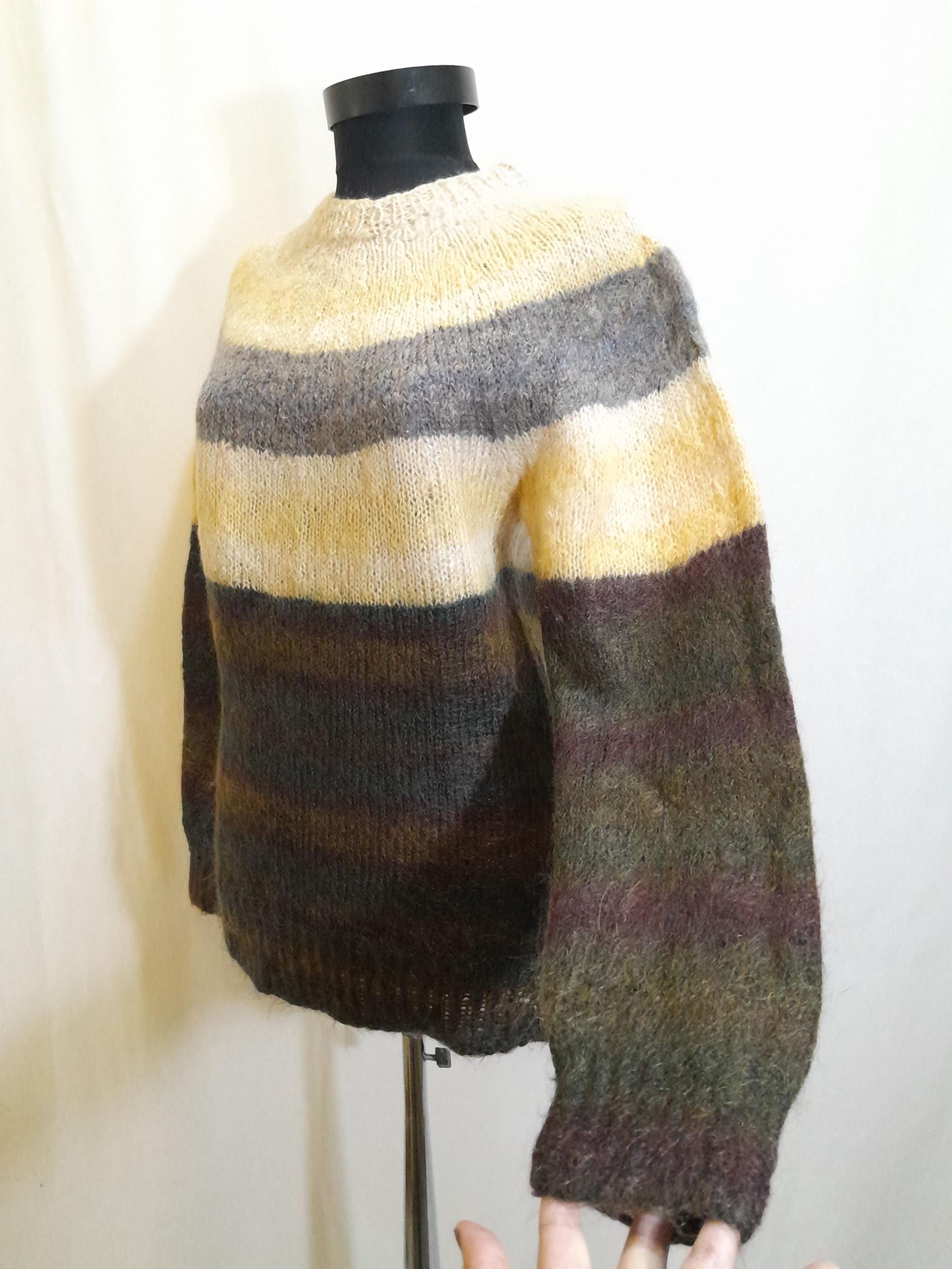 Cottagecore European Natural Fiber Vintage Made in Italy 60% Mohair 40% Wool Pur Vintage Italian Mohair Sweater – Dovetail main image 2