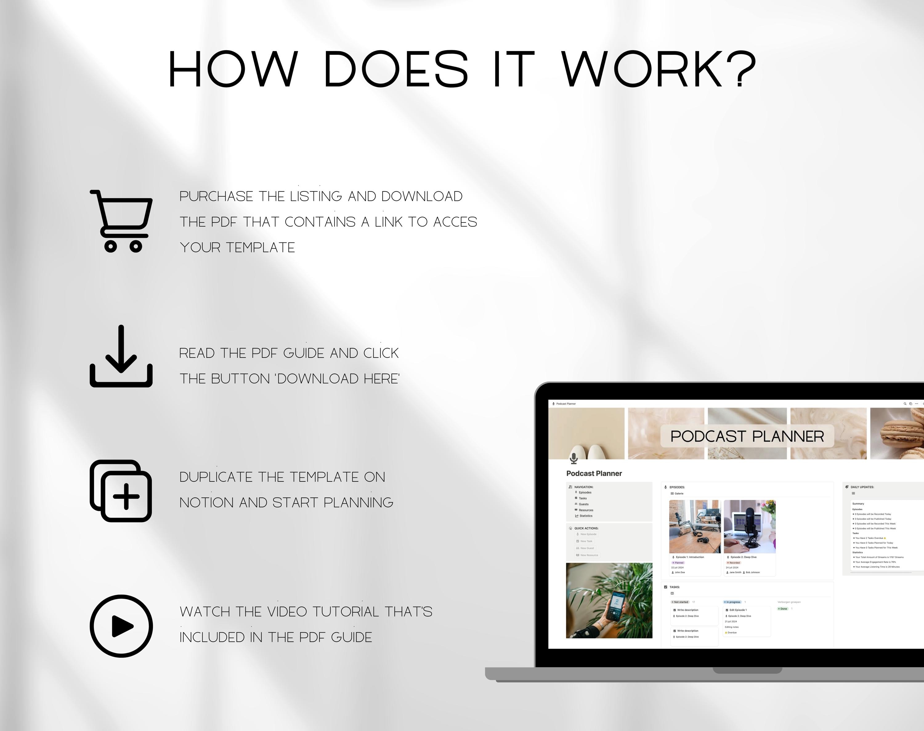 Notion Podcast Planner Template, Digital Podcast Tracker Dashboard ...