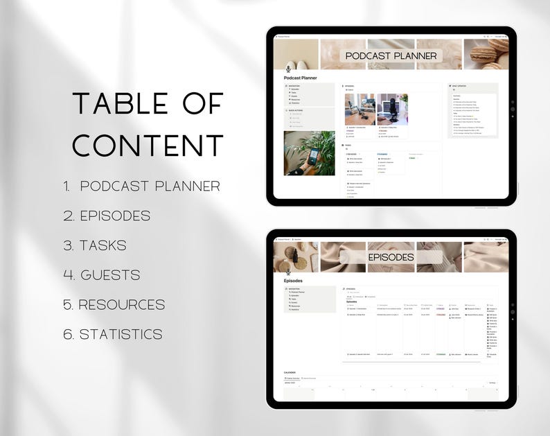 Notion Podcast Planner Template, Digital Podcast Tracker Dashboard ...