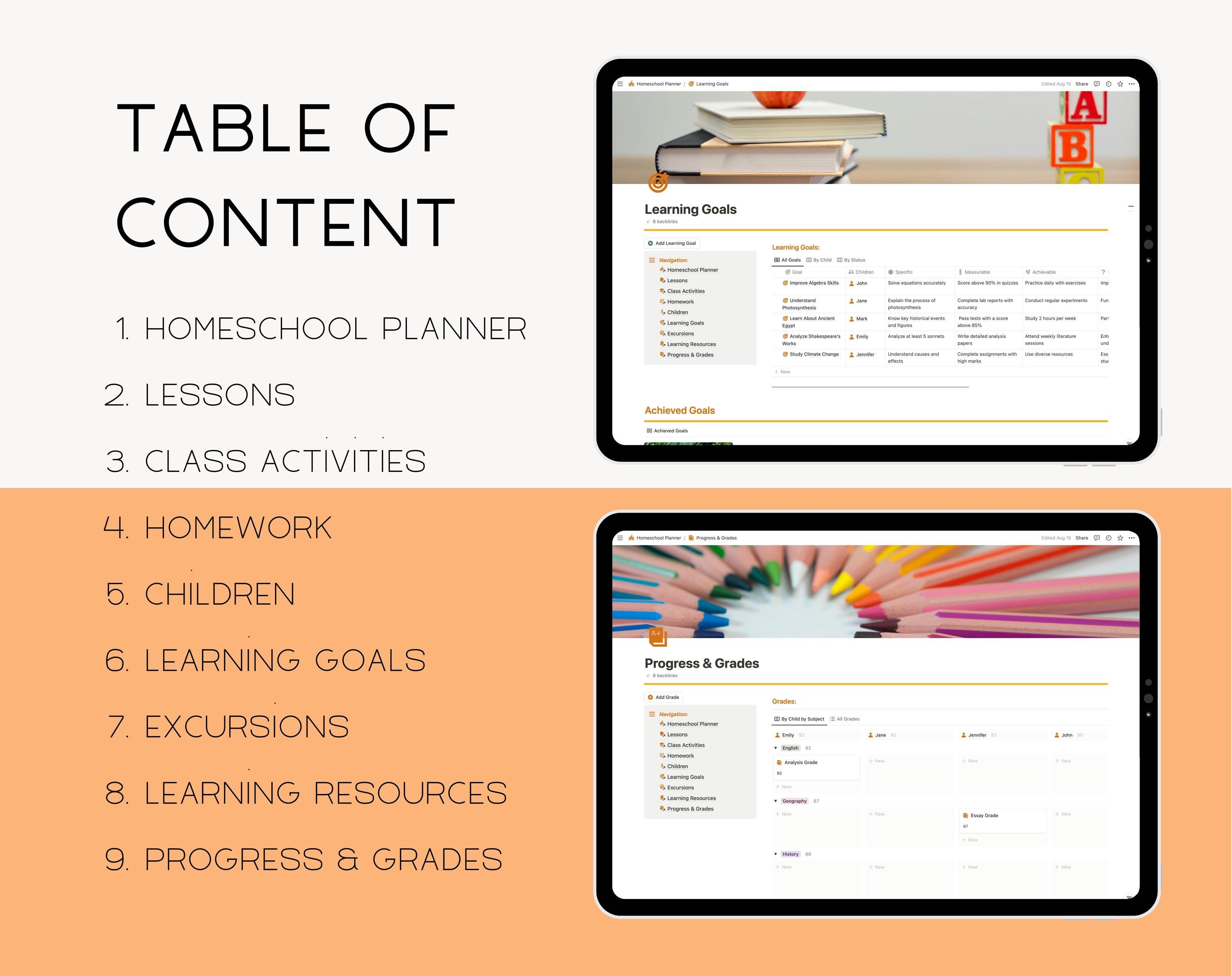 Academic Homeschool Planner Notion, College Lesson Schedule, All in One Editable Dashboard ...