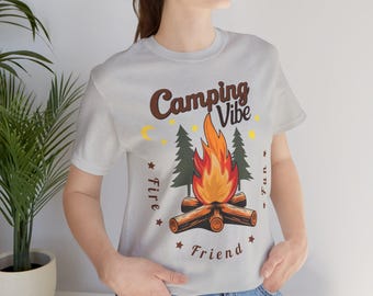 Camiseta de camping, camiseta de camping de aventura, camiseta de camping al aire libre, camiseta de pasión por los viajes, regalo para amantes de la naturaleza, camiseta de aventura, camiseta verde bosque