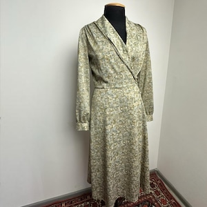 Vintage 70-tals Bernat Klein-klänning med abstrakt tryck - Designer Wearable Art, Storbritannien 14