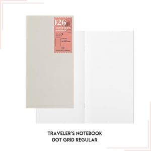 Recambio de cuaderno de viajero con cuadrícula de puntos regular, 64 páginas, papel MD, papel cartón, cuadrícula de puntos de 5 mm