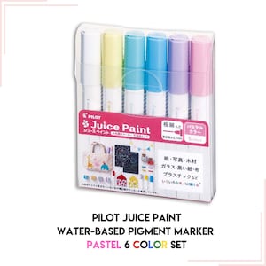 PILOT Juice　Paint Water-Based Pigment Marker Fine, Extra Fine, Bold, Medium Tip  Pastel 6-Color Set
