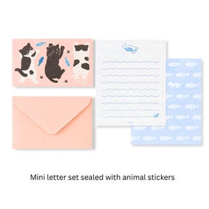 Juego de cartas Midori Mini sellado con pegatinas de animales, nuevo lanzamiento, bonito diseño de papelería japonesa. Phil.