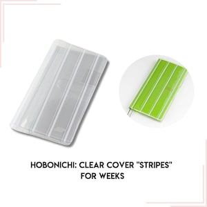 Cover for Hobonichi Weeks Stripes  Hobonichi Techo Protective Clear Coverfor Weeks / Weeks MEGA, Hobonichi Weeks Slim and Mega Planner