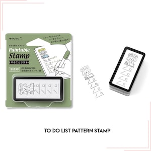 Midori To do List Dog Pattern Permeable Half Stamp  oil-based ink 1000 times stamp Japan Stationery DesignPhil