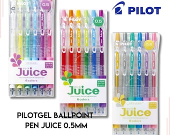 Ensemble de 6 couleurs de stylos gel PILOT Juice, Ensemble de 6 couleurs métalliques, Ensemble de 6 couleurs pastel