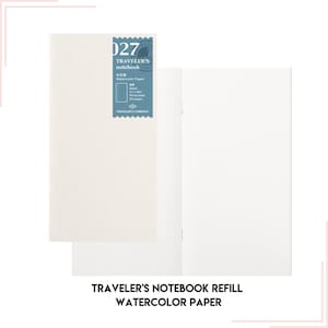 Wkład do notesu Traveler's Notebook, papier akwarelowy, 24 strony, papier MD, papier tekturowy, linie 6,5 mm
