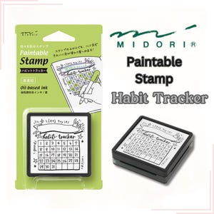 Midori To do List Habit Tracker Pattern Permeable Stamp  oil-based ink 1000 times stamp Japan Stationery DesignPhil
