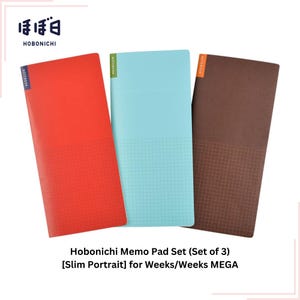 Hobonichi Memo Pad Set (Set of 3)   for Weeks/Weeks Mega