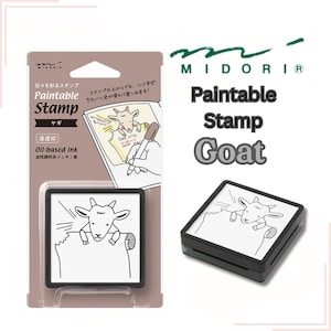 Midori Goat Pattern Permeable Stamp  oil-based ink 1000 times stamp Japan Stationery DesignPhil