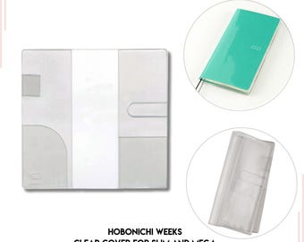 Omslag voor Hobonichi Weeks, Hobonichi Weeks Slim en Mega Planner Transparante omslag op omslag