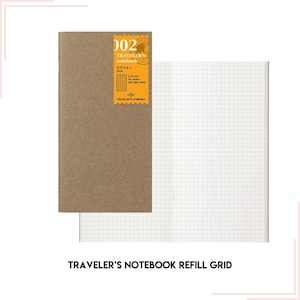 Traveler’s Notebook Grid Graph Note Refill 64 Seiten Grid, MD Papier, Midori DesignPhil Graph Notizbuch in 5 mm Quadraten liniert