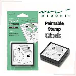 Midori Clock Pattern Permeable Stamp  oil-based ink 1000 times stamp Japan Stationery DesignPhil