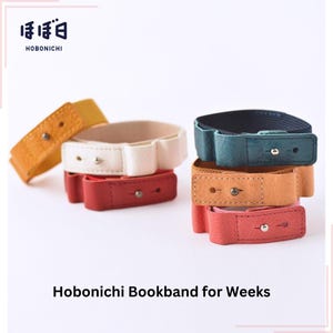 Hobonichi: Bookband for Weeks Cow leather planner Band Two Pen Holders