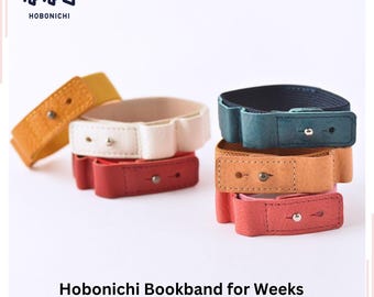 Hobonichi: Agenda semanal de cuero de vaca con dos portabolígrafos