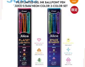 Pilot Limited Gel Ink Ballpoint Pen Juice 0.5mm Neon Color Series Neon Color 3-Color Set A and B 6-color Set