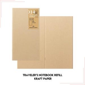 Recambio de cuaderno de viajero en papel kraft regular de 64 páginas, papel MD, cartón