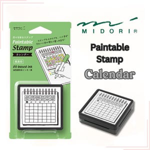 Midori Calendar  Pattern Permeable Stamp  oil-based ink 1000 times stamp Japan Stationery DesignPhil