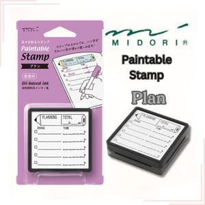Midori Plan Pattern Permeable Stamp  oil-based ink 1000 times stamp Japan Stationery DesignPhil