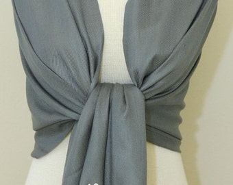 Dark charcoal gray bridal shawl, bridesmaid wrap, scarf, bridesmaid gifts, mother of the bride gifts