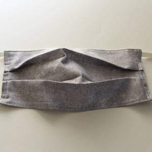 Cotton Face Mask - Fabric Face Mask - Reusable Mask - Handmade Face Mask- Adult Mask - ECO Friendly Face Mask- Dust Mask- Gray Cotton Mask