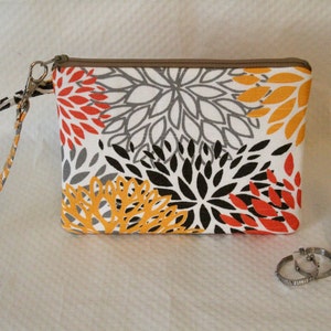 Pulsera gris, embrague de cremallera, bolsa de cremallera, pulsera Boho, cartera de embrague, funda de iPhone, pulsera de iPhone, regalos para ella, regalos de damas de honor