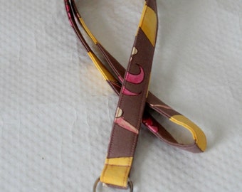 Mauve Lanyard / Floral Lanyard / Key Lanyard / ID Badge Holder / Floral Keychain Lanyard /Teacher Lanyard /Pretty Lanyard/Gifts for Under 10