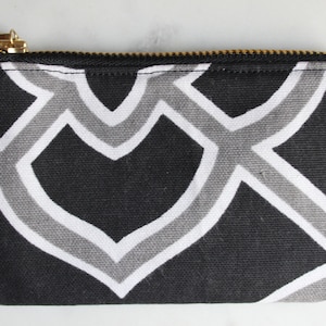 Bolsa pequeña con cremallera de tela, monedero negro y gris, bolsa para dinero, bolsa pequeña con cremallera, bolsa para tarjetas de crédito, regalos para ella, billetera pequeña, regalos