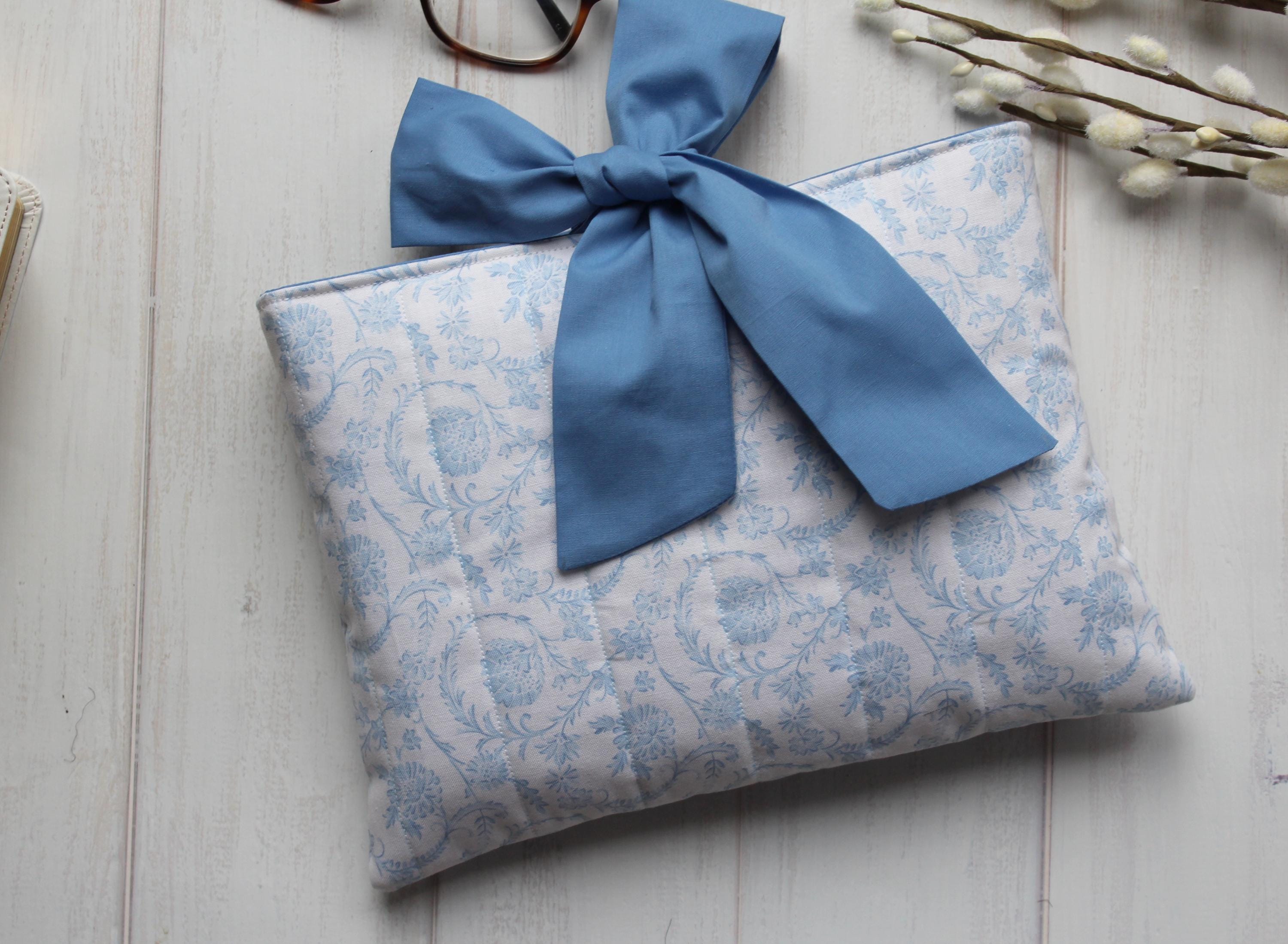COEQINE Blauwe Bloemen Patroon Met Bijbel Covers Voor Vrouwen Bijbel Case Met Handvat Bijbel Draagboek Case Tote Kerk Tas Zip Pocket