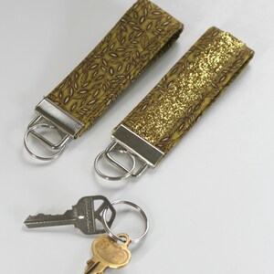 Gold Key Chain /Glitter Key Fob /Fabric Key Fob/ Nurse Keychain / Key Wristlet /Graduation Gifts/ Bridal Gifts /Wristlets/ Mothers Day Gifts