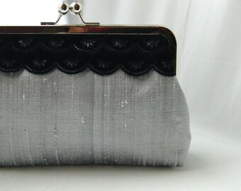 Wedding Clutch - Bridal Clutch - Wedding Purse - Gray Clutch - Bridesmaid Clutch - Bridesmaid Gift - Bridal Gift - Madison Clutch