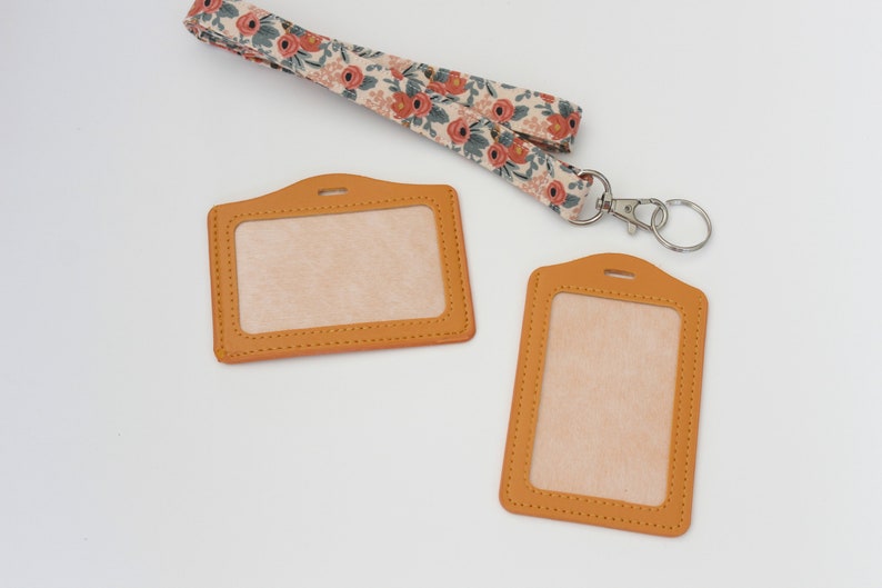 Orange Badge ID Holder / Vinyl Vertical Holder / Orange ID Etsy