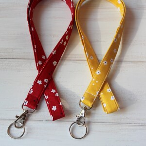 Red Lanyard, Floral Lanyard, Yellow Lanyard, Badge Lanyard, Key Lanyards, ID Badge Holder, Fabric Lanyards, Teacher Lanyards, Gifts Under 10