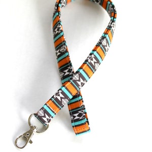 Cordino di Brown / Tribal tema cordini / ID Badge Holder / Cute cordino / Girly portachiavi / Pretty cordini/tessuto cordini / cordino Boho