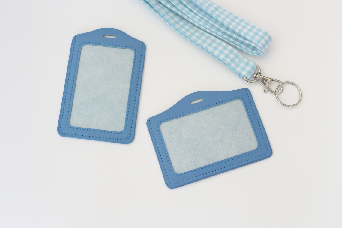 Blue Badge ID Holder / Vinyl Vertical Holder / Blue ID Badge / Etsy