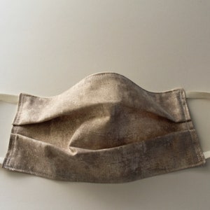 Cotton Face Mask - Fabric Face Mask - Reusable Mask - Handmade Face Mask- Adult Mask - ECO Friendly Face Mask- Dust Mask- Beige Cotton Mask