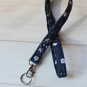 Blue Lanyard, Bandana Lanyards, Keys Lanyard, Badge Lanyard, Key Lanyards, ID Badge Holder, Fabric Lanyards, Teacher Lanyards,Gifts Under 10