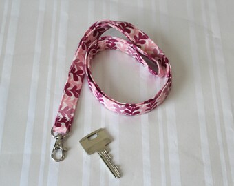 Floral Lanyard / Purple White Lanyards / Lanyards/ID Badge Holder /Cute Lanyards/Keychains/Nurse Lanyards/Fabric Lanyards/Gifts for Under 10