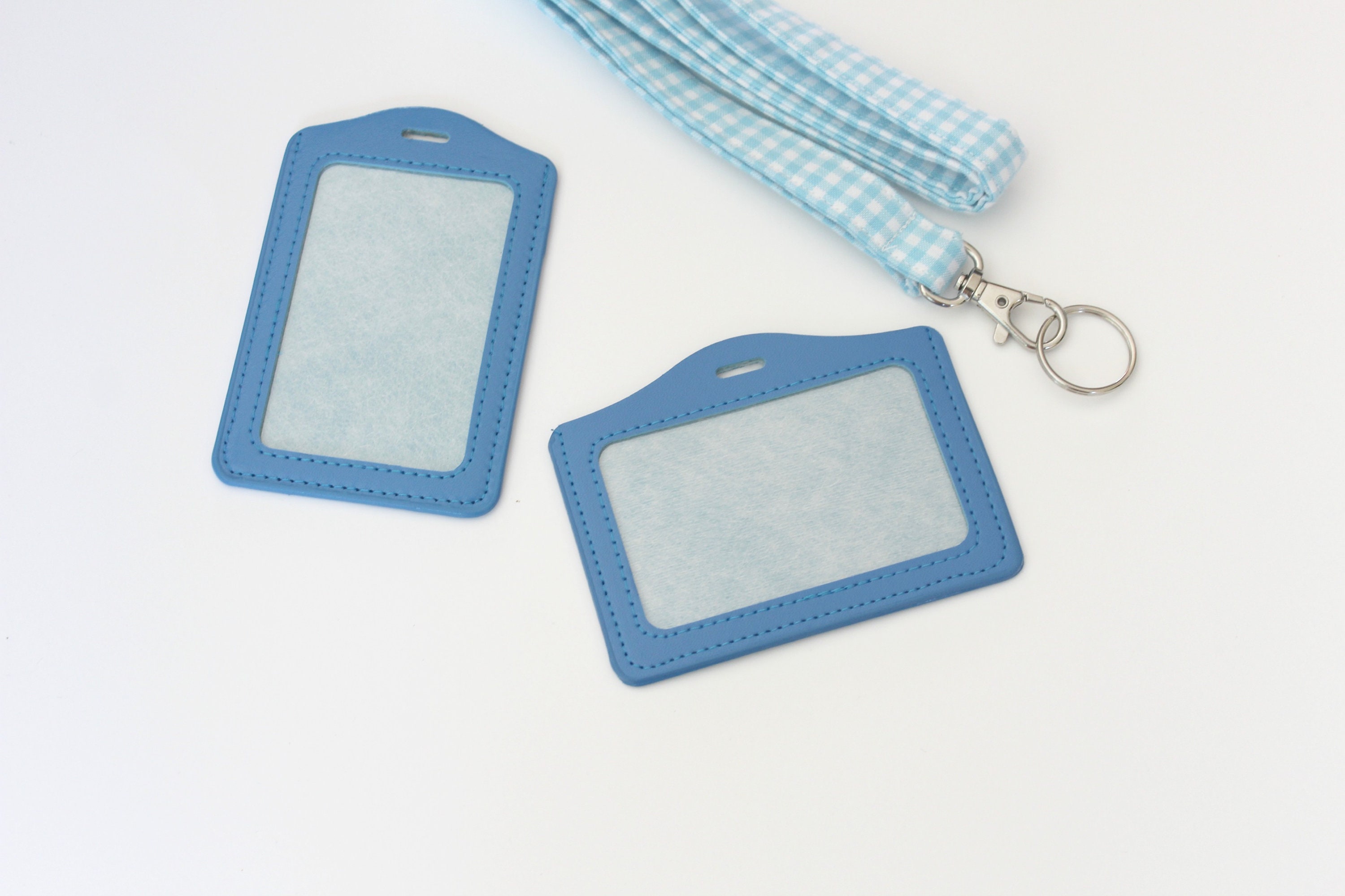 Blue Badge ID Holder / Vinyl Vertical Holder / Blue ID Badge / Etsy