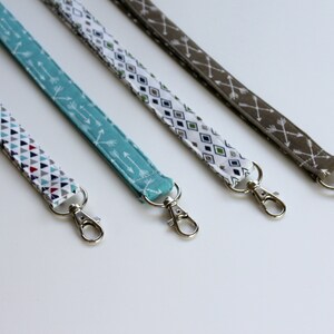 Blue Lanyard - Arrow Lanyard - Long Key Lanyard - ID Lanyard - Teacher Lanyard - Boho Lanyard - Fabric Lanyard -Unisex Lanyard-Green Lanyard