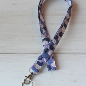 Purple Lanyard, Floral Lanyard, Badge Lanyard, Keychain Lanyard, Teacher Lanyard, Fabric Lanyard, Neck Lanyard, Nurse Lanyard, Gift under 10