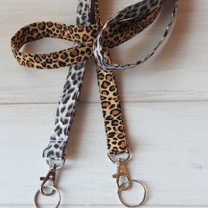 Graues Schlüsselband, schwarzes Schlüsselband, ID Badge Schlüsselband, Tier Schlüsselband, ID Badge Halter, Stoff Schlüsselband, Lehrer Schlüsselband, Geschenke unter 10