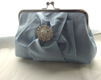 Bridal Clutch - Wedding Clutch - Bridesmaid Clutch - Wedding Purse - Bridal Purse -Bridal Gift -Bridesmaid Gift - Blue Clutch - Chloe Clutch