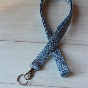 Blue Lanyard, Diamond Lanyards, Keys Lanyard, Badge Lanyard, Key Lanyards, ID Badge Holder, Fabric Lanyards, Teacher Lanyards,Gifts Under 10