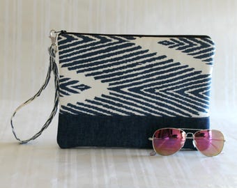 Wristlet Wallet, Blue Wristlet, Iphone Wristlet, Samsung Wristlet, Smartphone Wristlet, Wristlet Clutch, Wristlet Purse, Gifts Under 25