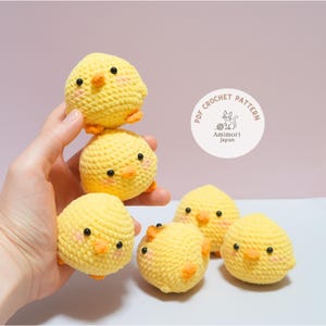 Tiny Chick Crochet Pattern, No-Sew Wings Amigurumi (PDF)